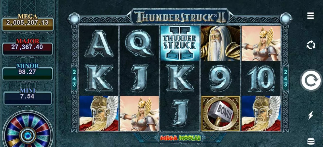 Thunder Struck II Mega Moolah Slot Game Thunder Struck II Mega Moolah Slot Game