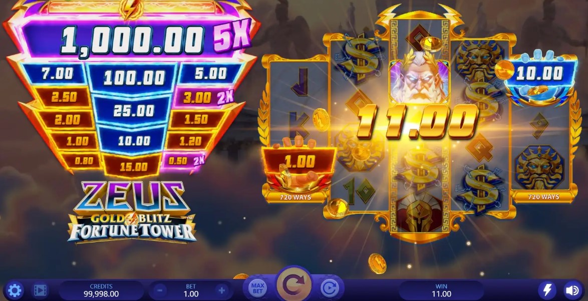 Zeus Gold Blitz Fortune Tower Slot game